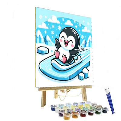 Bubbly Baby Penguin Paint By Numbers