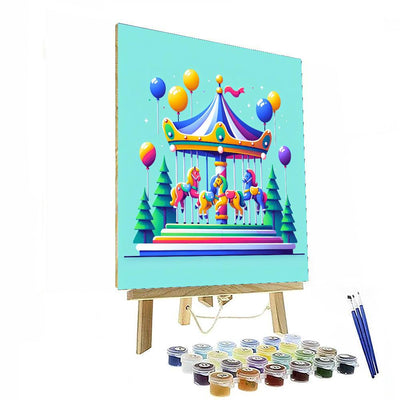 Joyful Carousel Painting By Numbers Kit