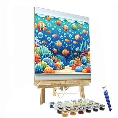 Whimsical Fishy Friends Painting By Numbers Kit