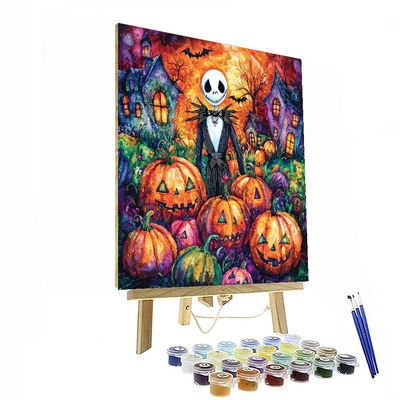 Jack Skellington's Pumpkin Patch Party - Disney Inspired Number Painting