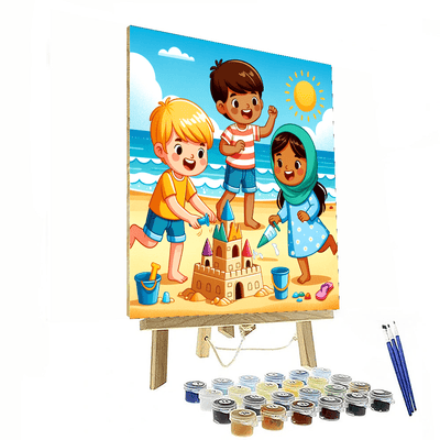 Giggles At The Beach Paint By Numbers Art