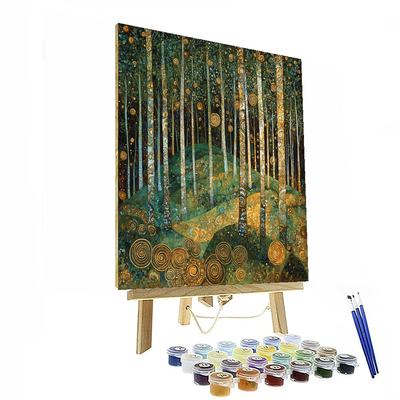 Gustav Klimt Inspired Whimsical Trees  Paint By Numbers Kits