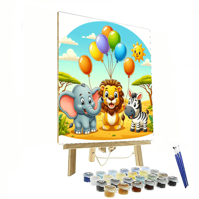 Safari Surprise Party DIY Paint By Numbers