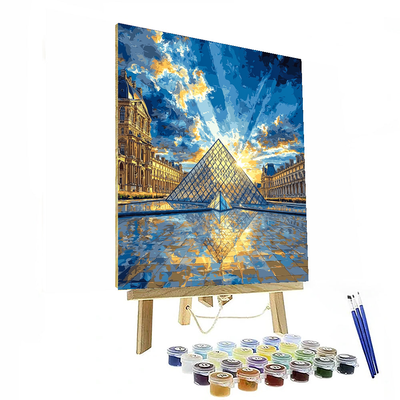 The Louvre Pyramid - Paris Painting By Numbers Kit