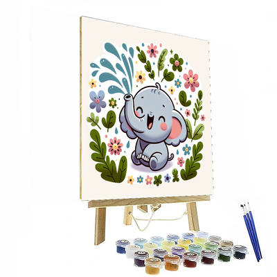 Curious Baby Elephant Paint By Numbers Kits