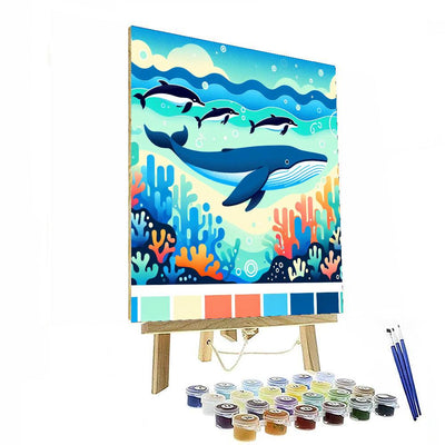 Whale's Grand Ocean Adventure Paint By Color