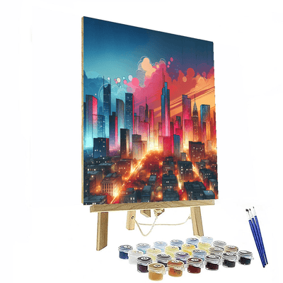 Urban Cityscape Dreams Number Painting