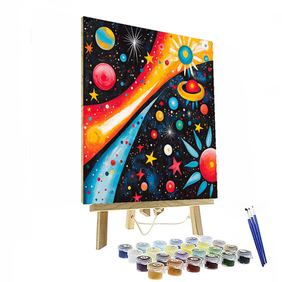 Joan Miró Inspired Celestial Dance Of Planets  Numbered Painting Kits