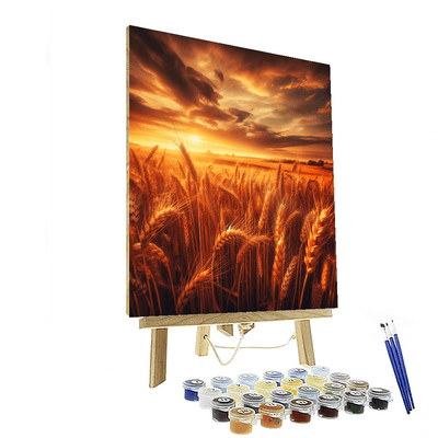 Golden Wheatfield Horizon Numbered Painting Kits