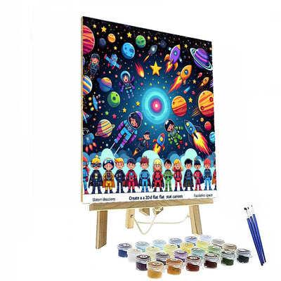 Galactic Adventure Rescue Painting Number Kit