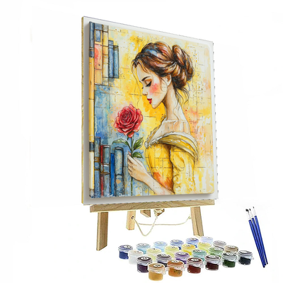 Beauty And The Beast Belle Enchanted Journal - Disney Inspired Number Painting