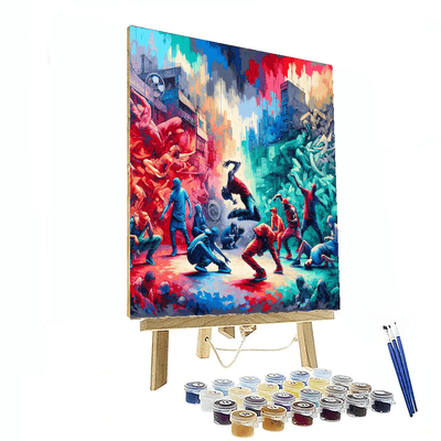 Energetic Street Dance Battle Painting Number Kit