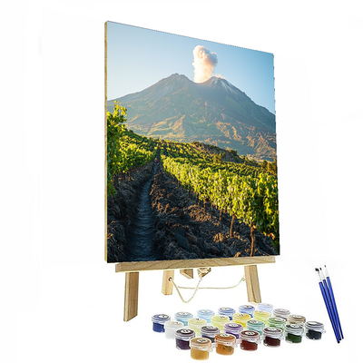 Sicily's Mount Etna Painting By Numbers Kit