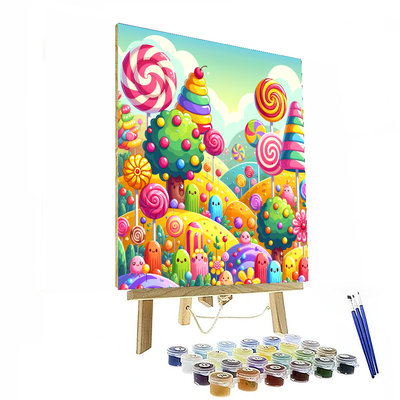 Charming Candy Land Paint By Numbers Kits