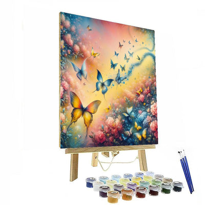 Vibrant Butterfly Dreamscape Paint By Numbers Art