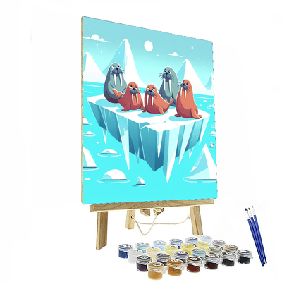 Wacky Walrus Wonderland Number Painting