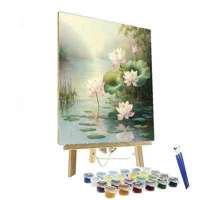 Zhao Mengfu Inspired Ephemeral Beauty Of Lotus Blossoms  Paint By Number