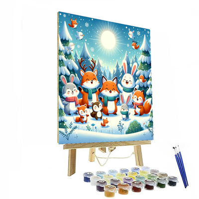 Magical Snowy Day Paint By Numbers Kits