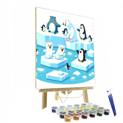 Polar Playtime Paint By Numbers Art