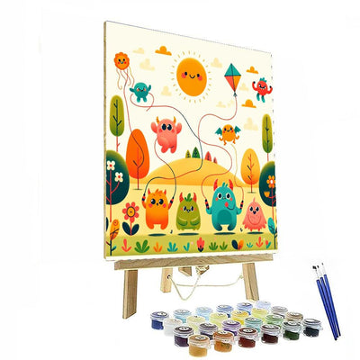 Adventure With Cute Monsters DIY Paint By Numbers