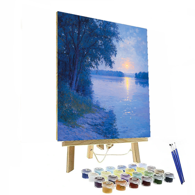 Caspar David Friedrich Inspired Enchanting Nightfall  Painting By Numbers Kit