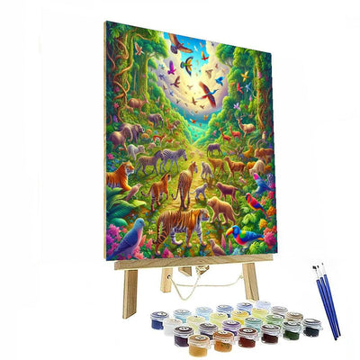 Vibrant Jungle Parade Paint By Color