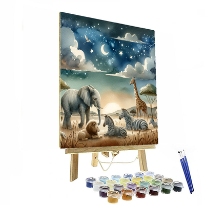 Sweet Dreams Safari Painting Number Kit