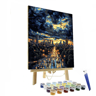 Edward Hopper Inspired Luminous City Lights  Paint By Numbers Kits