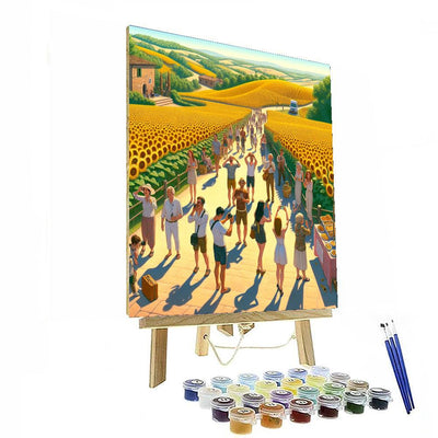 Tuscany Sunflower Festival - Italy DIY Paint By Numbers