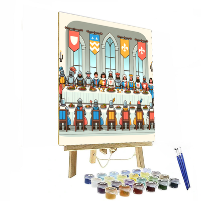 Knight's Medieval Banquet DIY Paint By Numbers