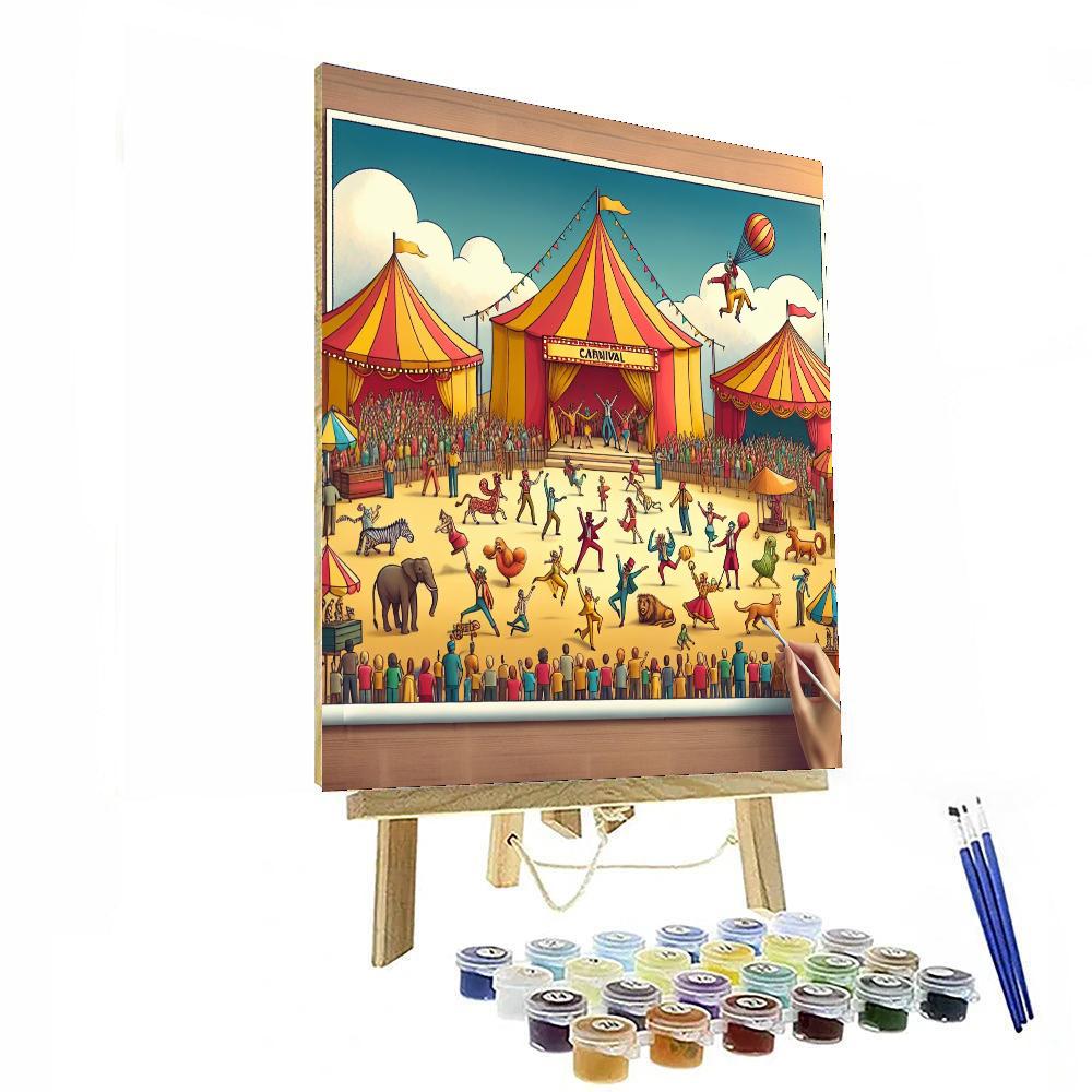 Charming Carnival Fun - DIY Painting By Numbers Kit | Artistry Rack