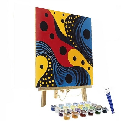 Yayoi Kusama Inspired Vibrant Void  Number Painting