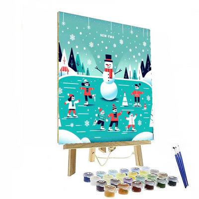 Winter Wonderland Frolic Paint By Numbers Art