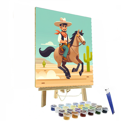 Wild West Cowpoke Adventure DIY Paint By Numbers