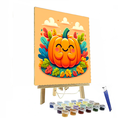 Giggling Pumpkin Number Painting