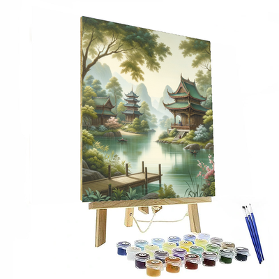 Mystical Asian Temples Numbered Painting Kits