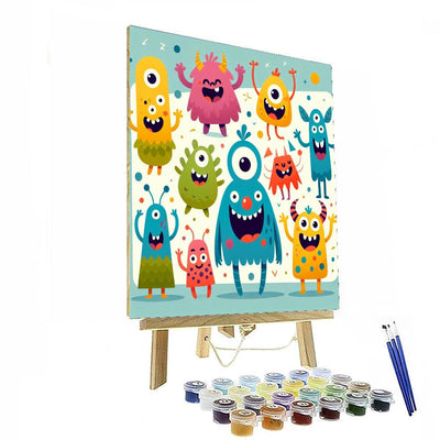 Doodle Monster Crew Paint By Numbers