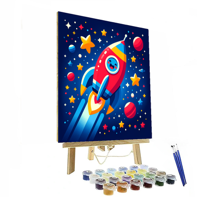 Playful Space Adventure DIY Paint By Numbers