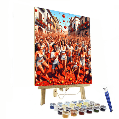 La Tomatina Festival Number Painting