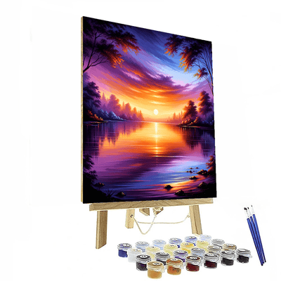 Majestic Sunset Over Water Paint By Number