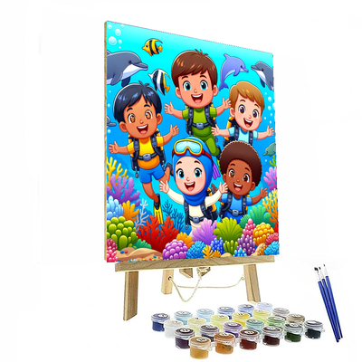 Friendly Ocean Exploration Painting By Numbers Kit