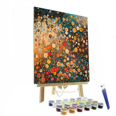 Gustav Klimt Inspired Ethereal Garden Harmony  Paint By Numbers Art