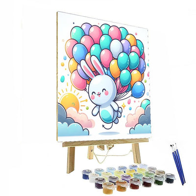 Bubbly Balloon Bunny Number Painting