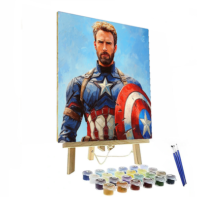 Chris Evans: Captain America's Unyielding Valor Painting Number Kit