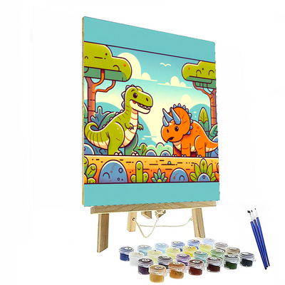 Jurassic Dinosaur Park Paint By Numbers