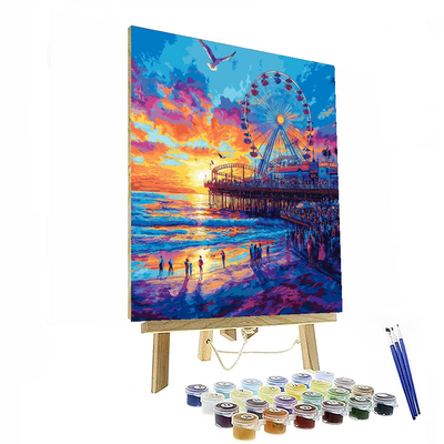 Santa Monica Pier - Los Angeles, Usa Numbered Painting Kits