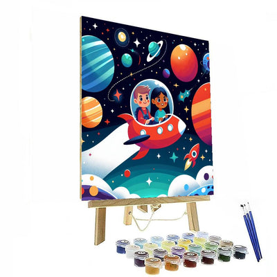 Galactic Starfleet Journey Painting Number Kit