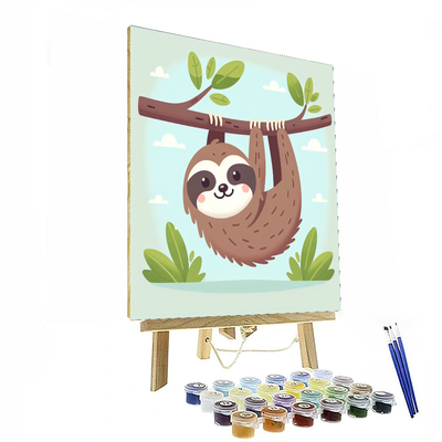 Sleepy Sloth Painting Number Kit