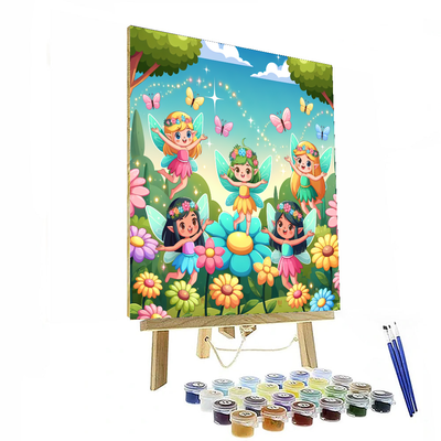 Friendly Fairy Gathering Paint By Number