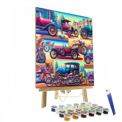 Vintage Vehicle Collection Paint By Numbers Kits